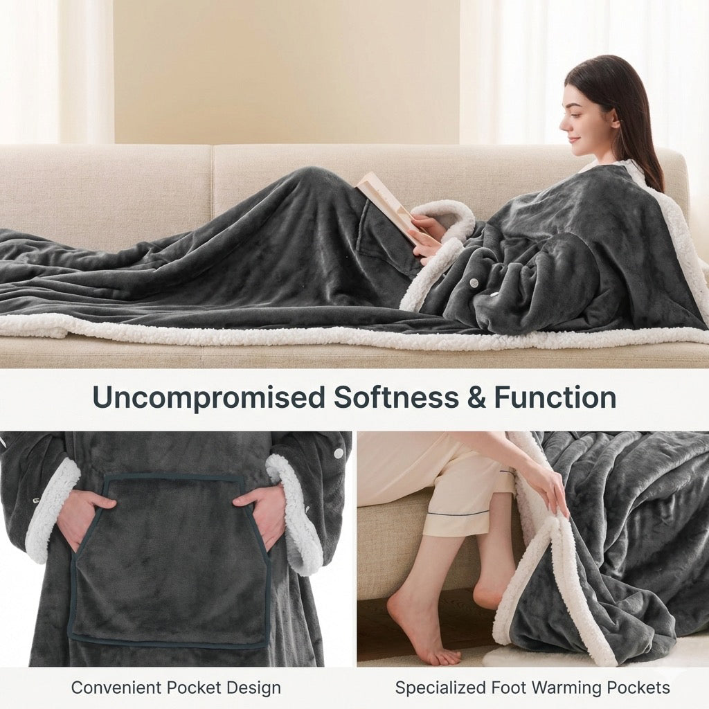 WEARABLE HEATED ELECTRIC BLANKET