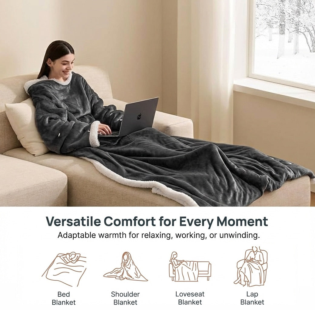 WEARABLE HEATED ELECTRIC BLANKET